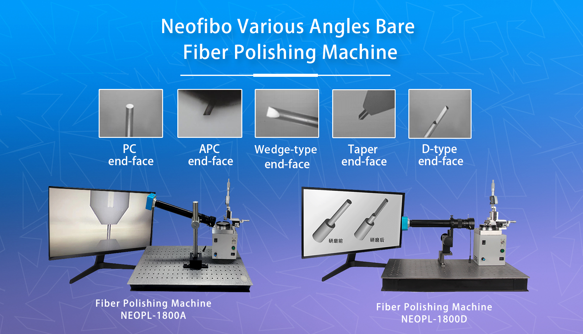 Neofibo Various Angles Bare Fiber Polishing Machine