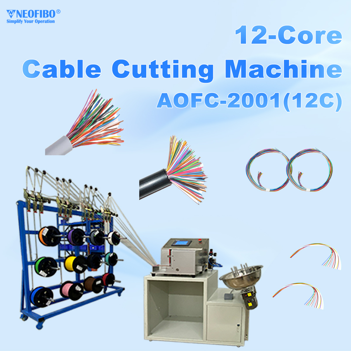 12-Core Cable Cutting Machine AOFC-2001(12C)